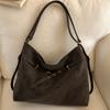 Retro suede tote bag women's new fashionable large-capacity commuting high-value fashionable casual shoulder bag bag
