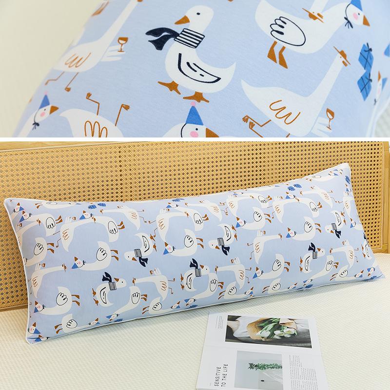 

Домашняя печать длинная полоса звезда медведь декоративная подушка пара клубничная подушка прикроватная подушка мягкие ножки подушка для сна на боку из белого гуся 110cm【1.3kg】