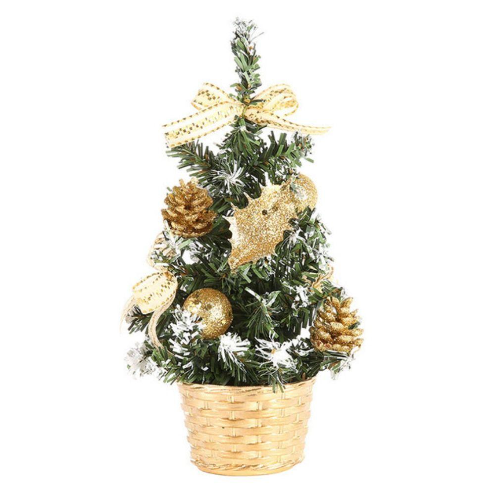 Red Mini Artificial Christmas Tree With LED Light Balls Artificial Pine Tree  Hotel Cafe Table