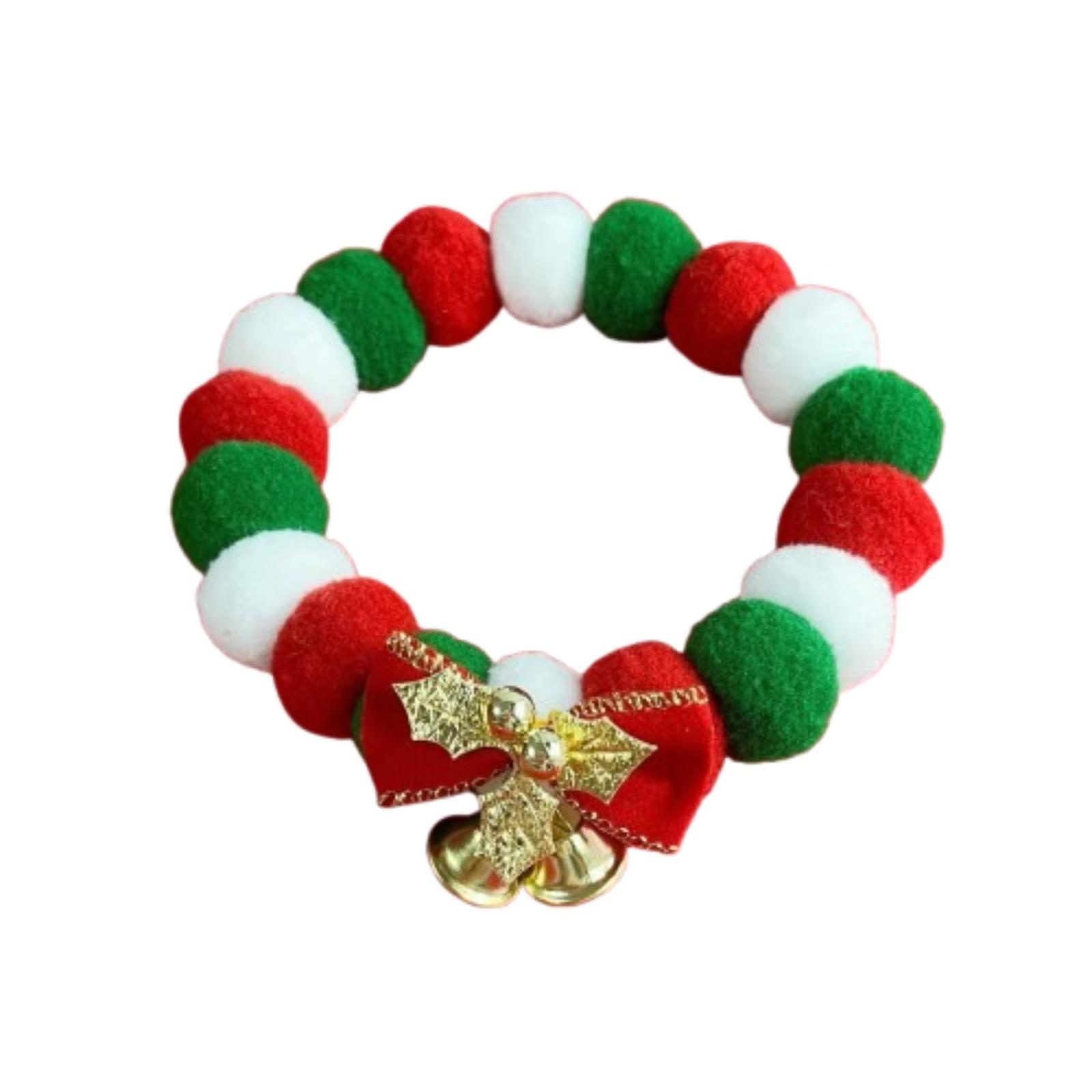 

1/2pcs pet Christmas Decoration Cat Scarf Christmas Puppy Collar Cute small bell Cat Collar Pet Decoration Accessories S