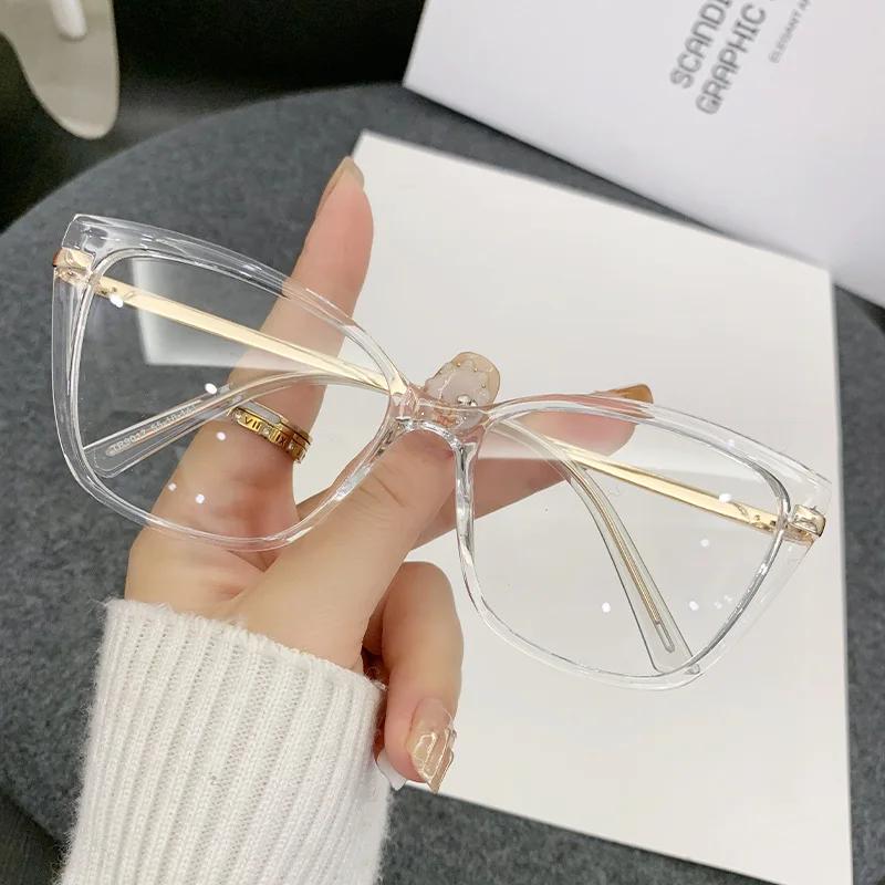 Fashion Cat Eye Glasses Gradient Color Retro Anti Blue Light Glasses Optical Eyeglasses Butterfly Frame Computer Eye Glasses