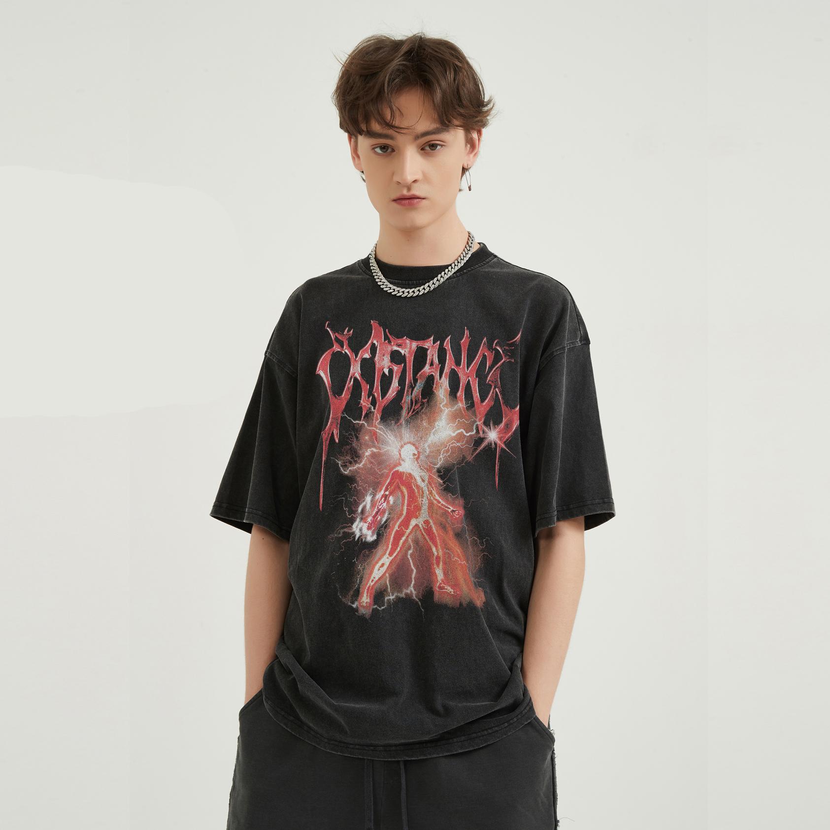 Футболка унисекс с рисунком Flame Kernel Streetwear 2024 XXL чёрный — фото 3