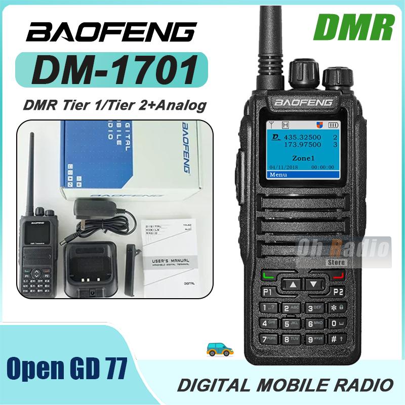 Baofeng DM-1701 DMR Digital Walkie Talkie DM1701 Open DG77 Dual Mode Ham Radio Digital&Analog Dual Time Slot Tier 1+2 Dual Band