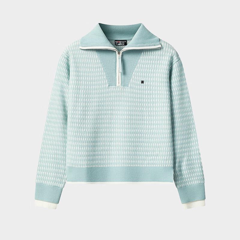 FILA Women s Color-block Half-Zip Lapel Knit Sweater XL 14800₽