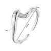 Silver universal ring in the shape of waves, silver 925