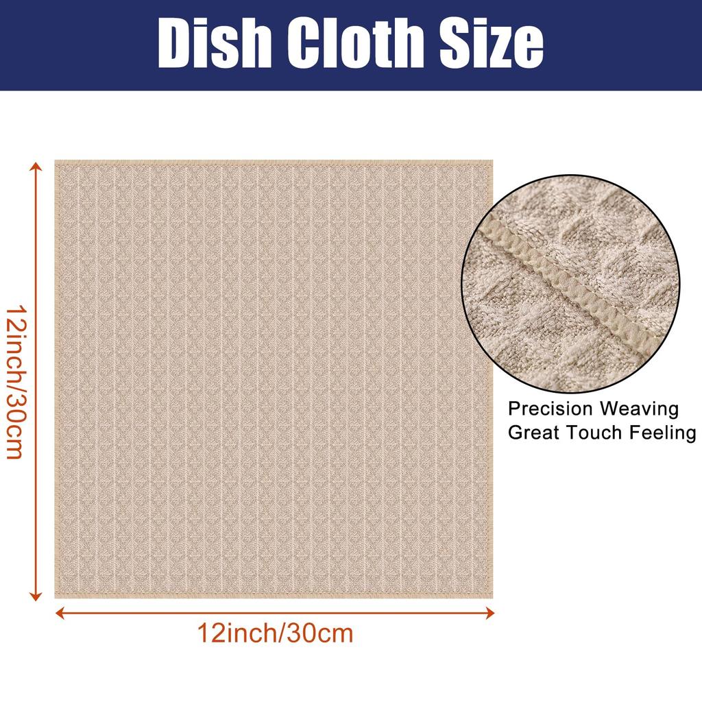 Olanly Kitchen Towels Premium Microfiber Waffle Weave Kitchen Cleaning Rags Ultra Absorbent Dish Towel Reusable Daily Dish Cloth