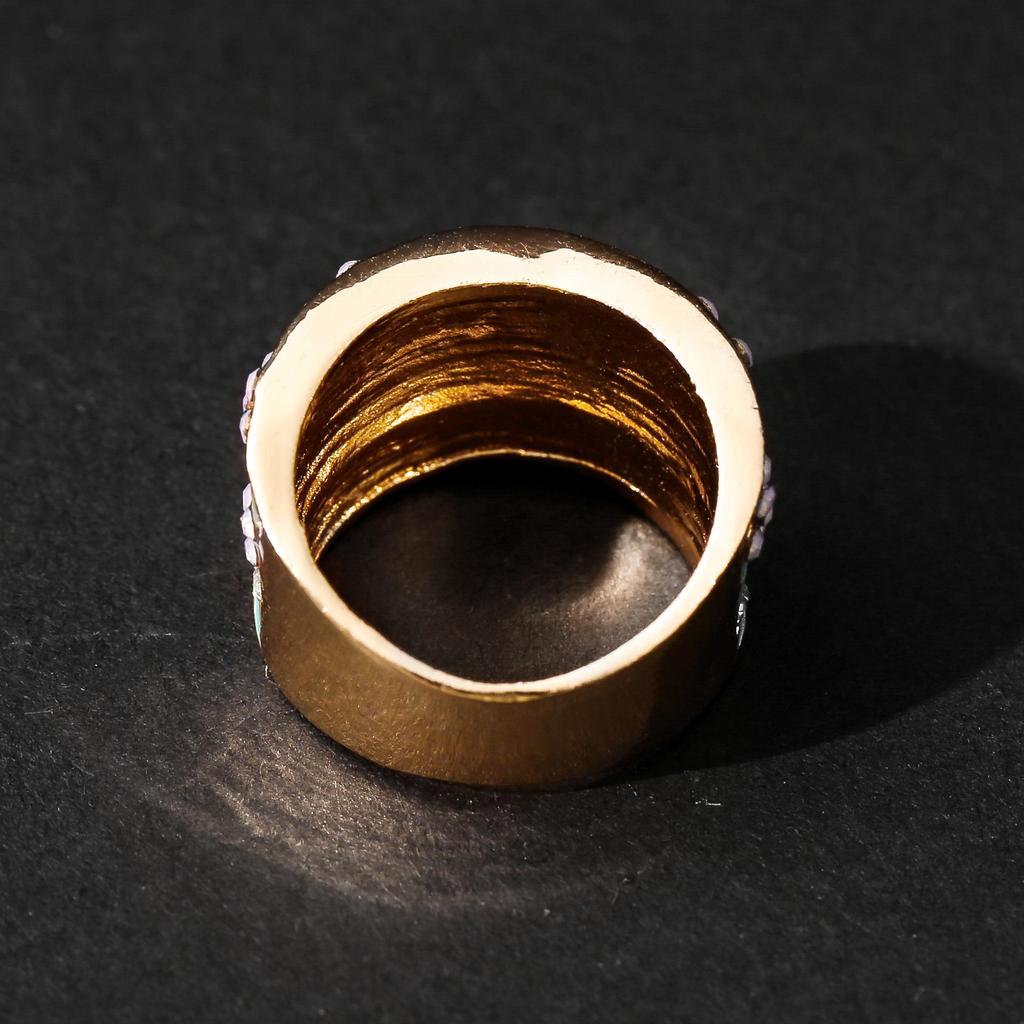 Jianjie Wish Creative Epoxy Resin Tree Flower Vintage Ring: Popular European & American Women's Accessory