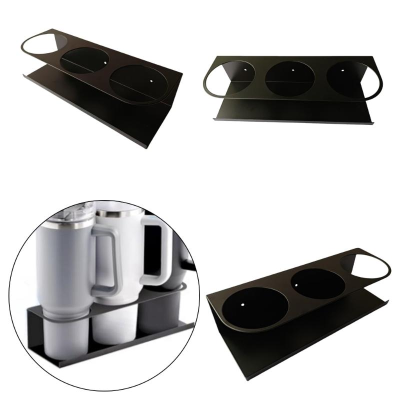 Practical Acrylic Wall Mounted Storage Rack For Water Bottles Cups Kitchen Garage Organization Space Efficient Design