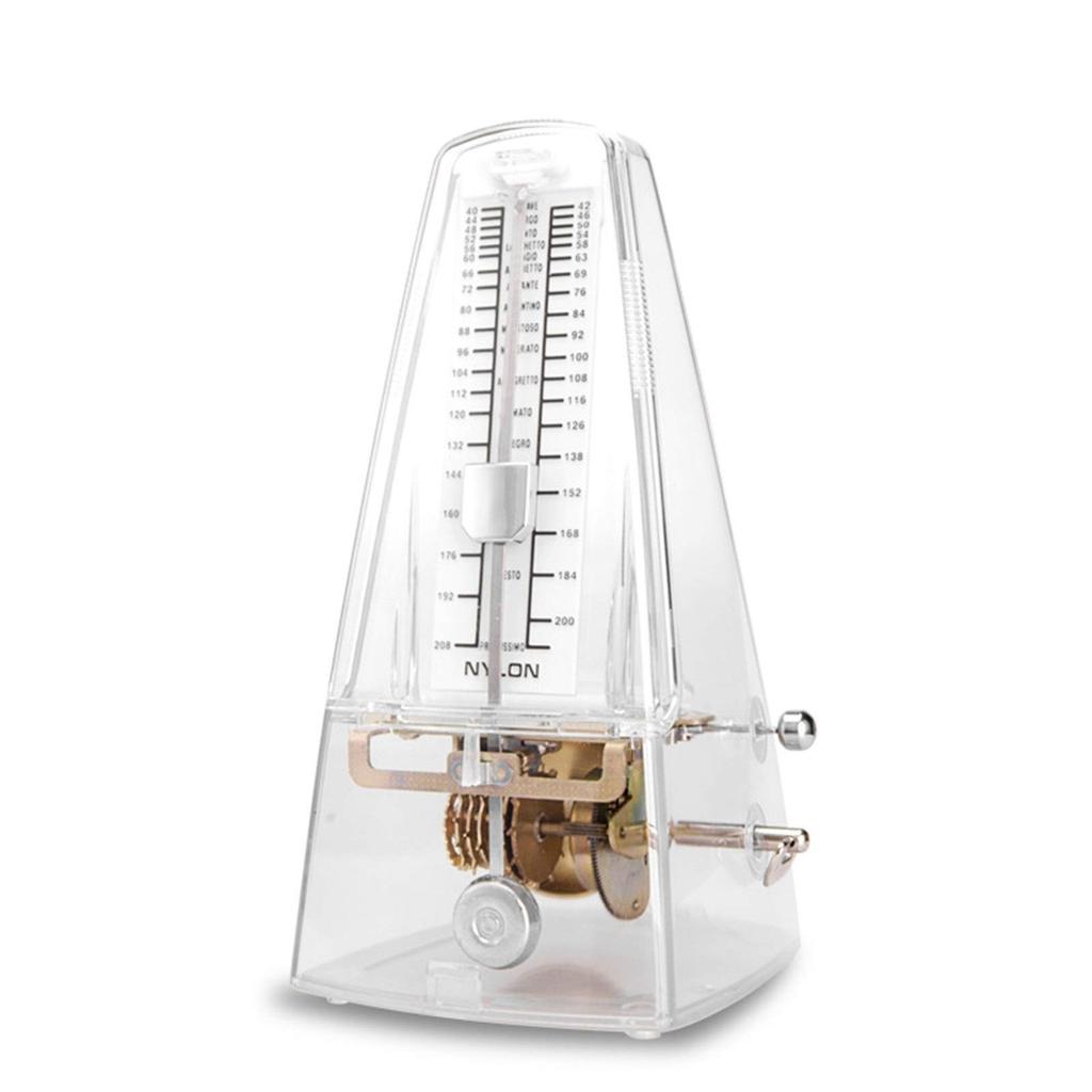 Metronome Transparent Mechanical Metronome Guitar Piano Gujen Violin Instrument High Precision Metronome One (Color Clear, Size Size)