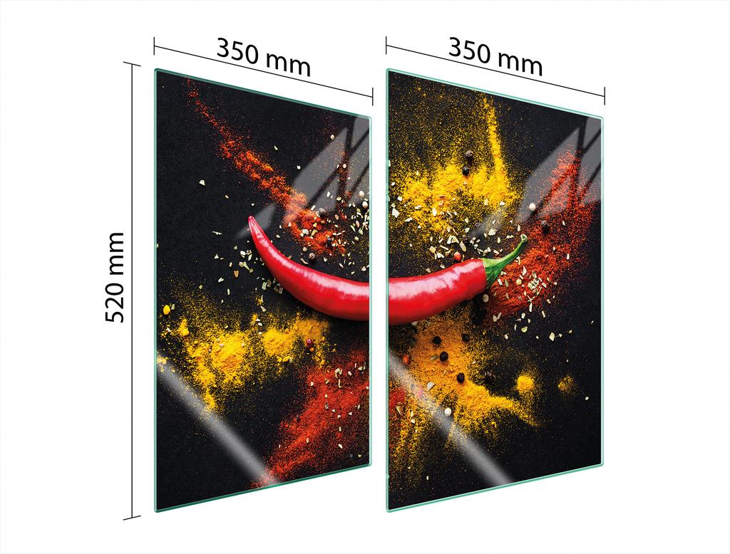SZKLANA PŁYTA OCHRONNA DO KUCHNI 2x35x52 CHILLI