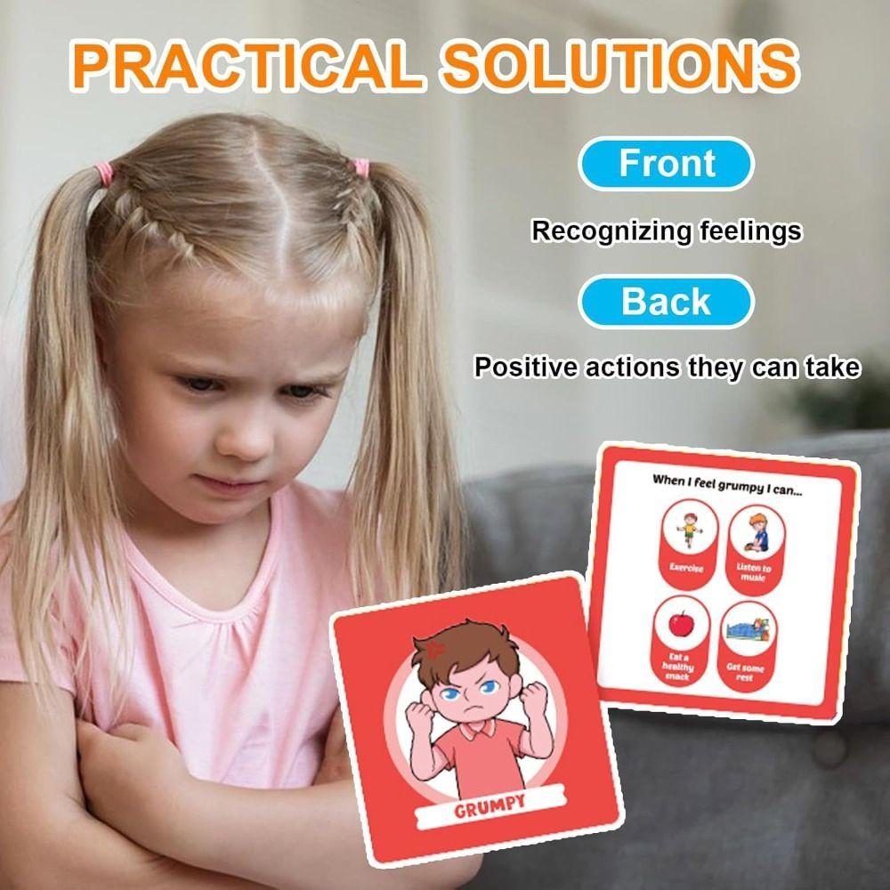 Early Educational Feelings and Emotions Book Montessori Reading Flip Book Kindergarten