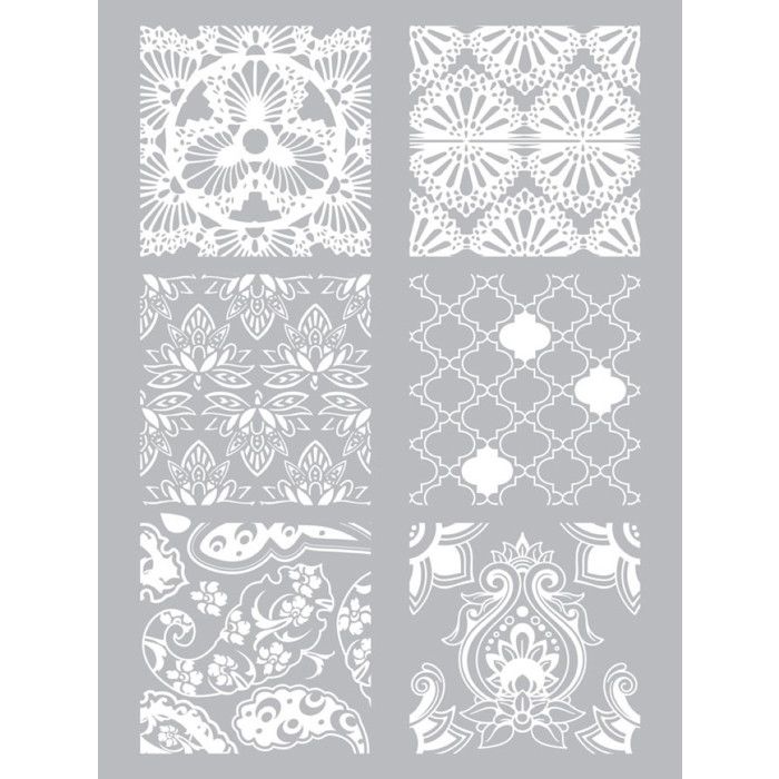 Pochoir silkscreen pour pâte polymère Hindou