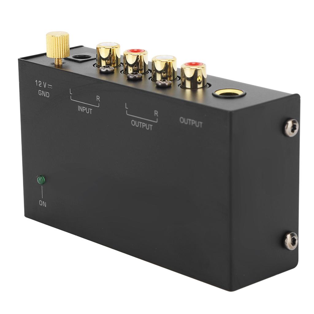 Phono-Vorverstärker AC Metall 100–240V Schallplattenspieler Vorverstärker für Plattenspieler Vinyl-Schallplattenspieler