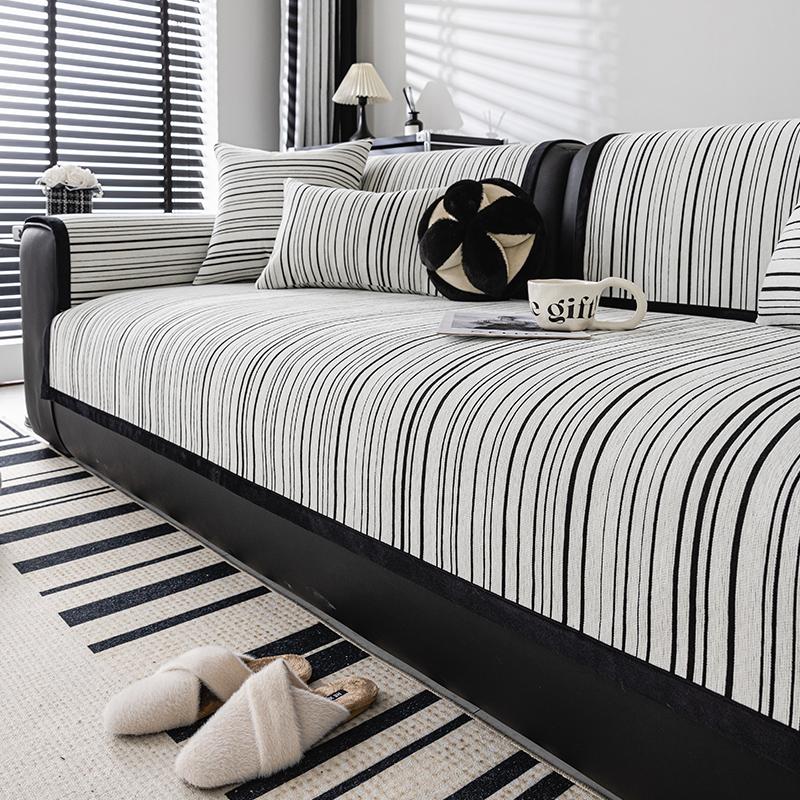 High-end Straight-row Sofa Cushion, Universal Anti-slip Cushion Cover for All Seasons, Cloth Cover, New Spring Style