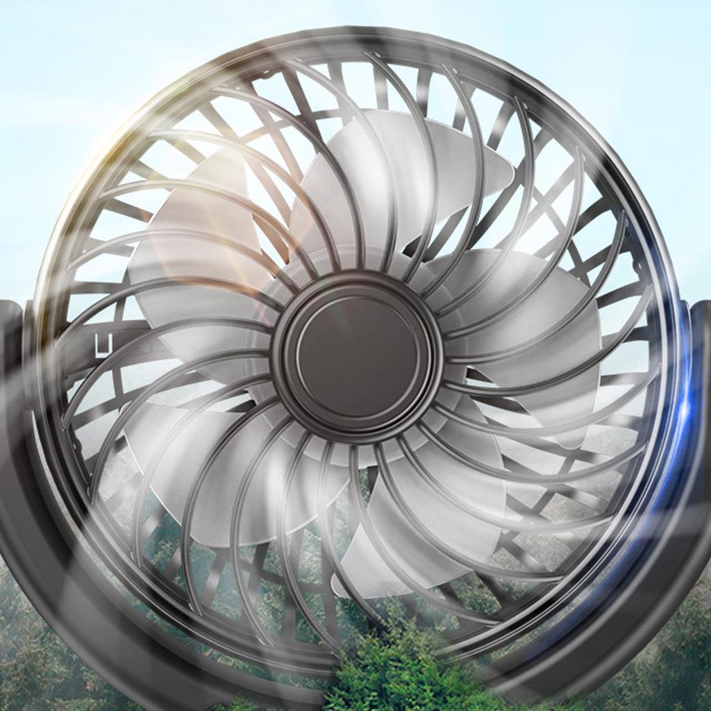 USB Car Cooling Fans for Backseat Dual Head Car Fan Quiet Vehicle Rear Headrest Fans for Driving