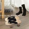 1 Pair of Wooden Clog Sandals Flip Flops Mules with EVA And Tabi Socks for Travel, Apartment, Home,