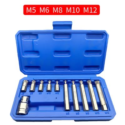 11pcs Complete For Impact Socket Set with M Type Socket Bits and Adapter Metal Construction for Automotive and Industrial Use
