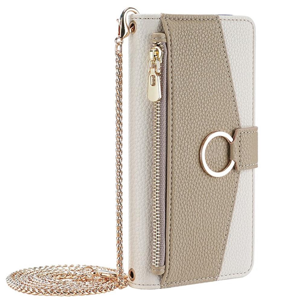 For Xiaomi Redmi A5 4G (171.7mm) Case Mirror Wallet Leather Phone Cover with Chain Shoulder Strap