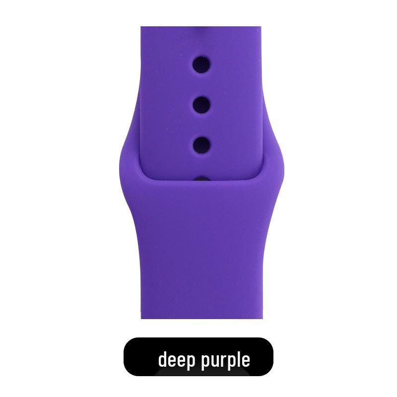 Apple Classic Solid Silicone Strap for iWatch 9/Ultra – Durable Solid Color Band