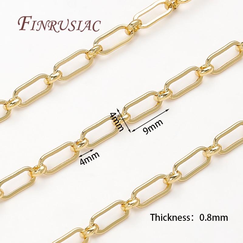 

1 Meter 18K Gold Plated Chains For Jewelry Making DIY Necklaces Bracelets Accessories Metal Beaded Chain Fittings 1 Meter