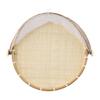 Hand-Woven Tray Food Serving Tent Basket Simple Atmosphere Fruit Vegetable Bread Storage Basket Outdoor Picnic Mesh Net Cover