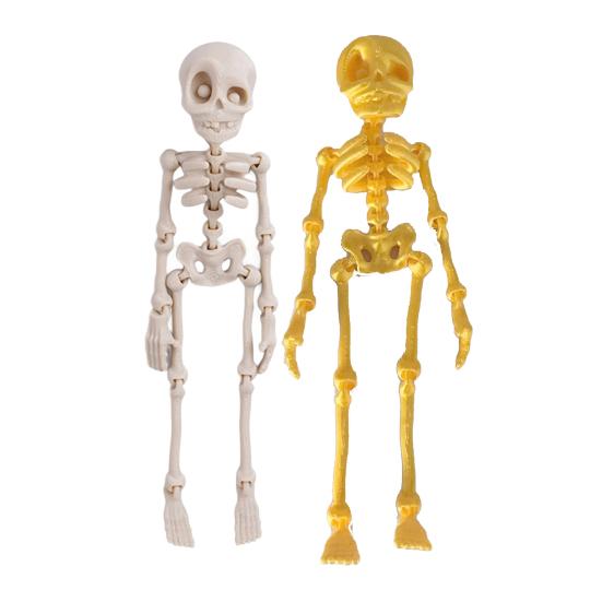 Skull Fridge Magnets with Movable Joints Halloween Poseable Skeleton Fridge Magnet Quirky Gothic Refrigerator Stickers for Kitchen Office