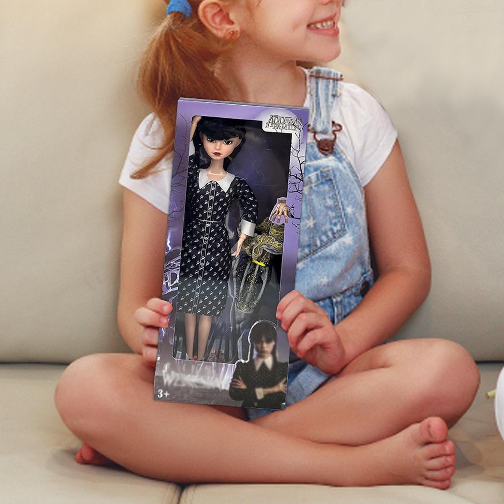 11.5 Inch Doll With Gift Box Black Dress Heels And Hair Perfect Toy Gift For Girls And Fans