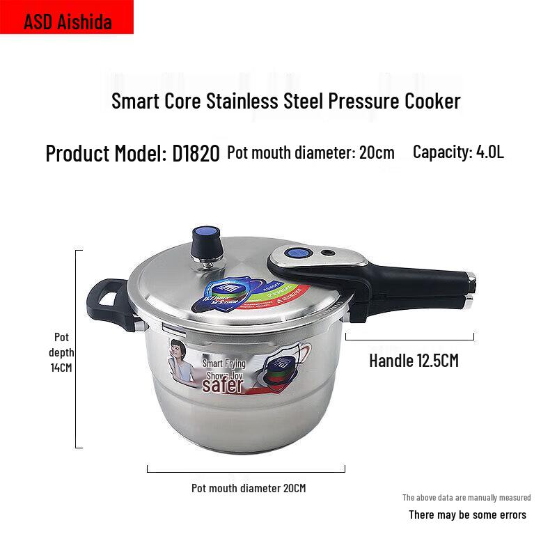ASD Smart Core 304 Stainless Steel Pressure Cooker