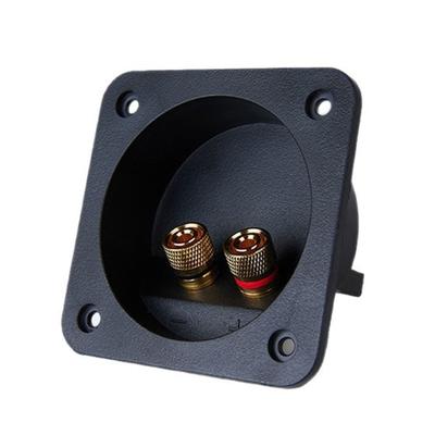 Two Binding Post Terminals Box For Subwoofer And Speaker Connection With Gold Plateds Contacts And AntiVibration Base