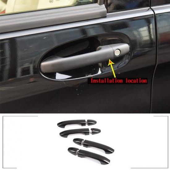 8PCS Black Exterior Door Handle Decor Cover Trim For Benz V-Class W447 14-21
