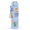 1PC Vintage Newspaper Quote Collage 750ml Color Plastic Sports Water Bottle Leakproof Flip Straw Lid Suitable for Sports Office Home Use