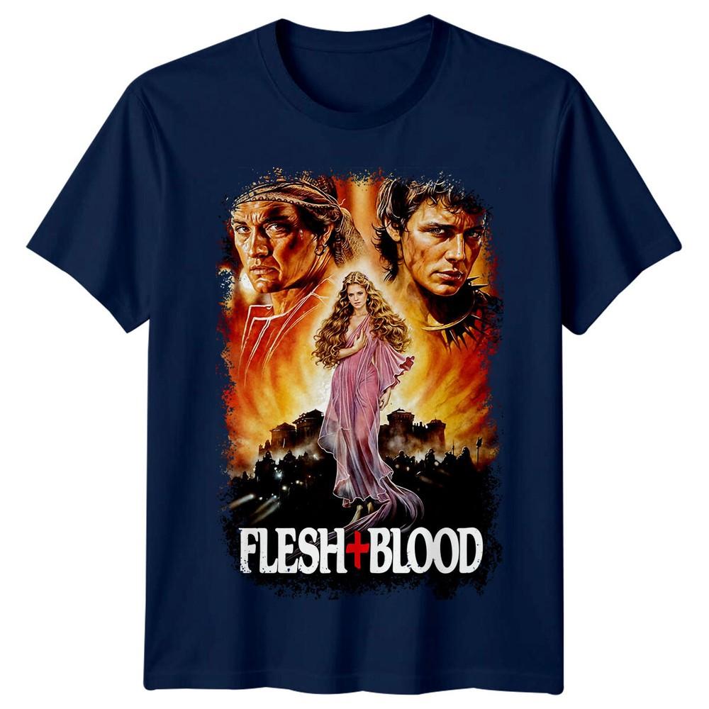 Flesh Blood 1986 Movie Poster Inspired Tshirt Retro 80s Tee Unisex