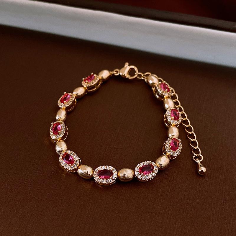 Bracciale Regolabile in Oro Vero Galvanizzato con Zir*****val Diamond, Lusso Leggero, Bracciale alla Moda di Alta Gamma, Gioiello Versatile per il Pendolarismo