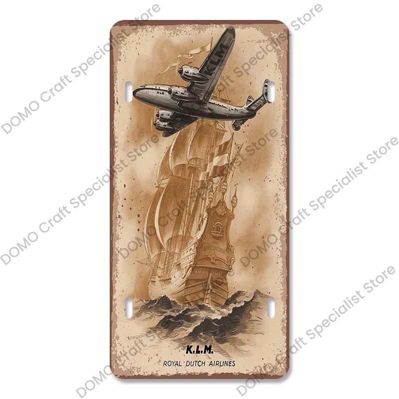 Air Races Metal Plate Tin Signs Retro Top Gun Airplane Metal Poster Garage Club Bar Home Wall Decoration 15x30cm