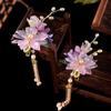 Ancient Floral Hair Stick Tassel Flower Hair Comb Classical Hanfu Headwear  Children