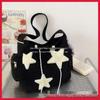 Cute Star Corduroy Shoulder Bag – Durable, Large Capacity Tote for Commuting, Students, and Everyday Use