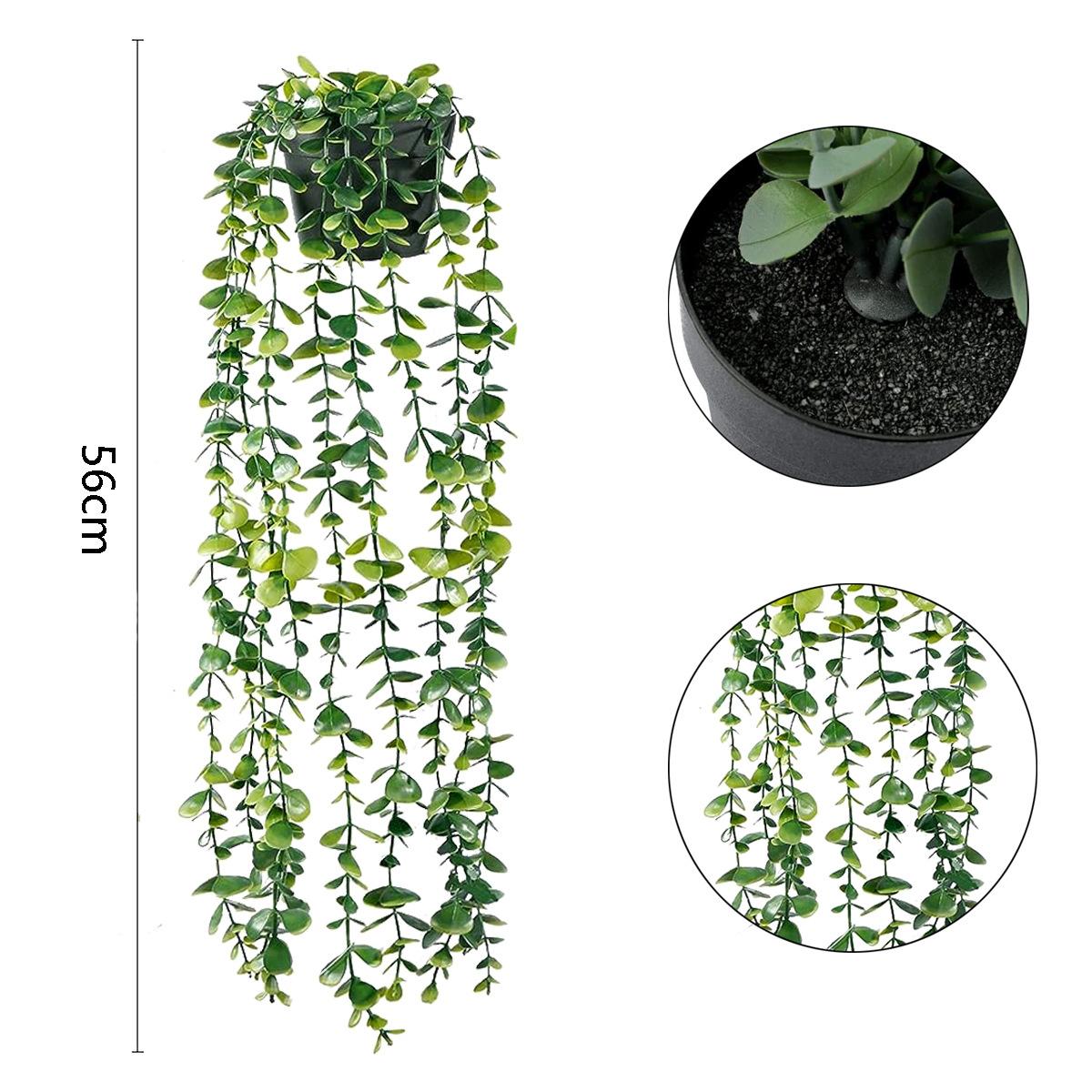 

Растение в горшке Имитация мандалы Подвесное растение Украшение дома Зеленое растение Эвкалиптовая лоза Горшечный стручок Растение в горшке