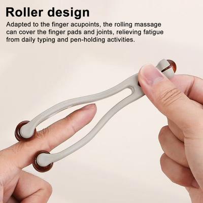 Hand Massage Tool for Finger Palm Portable Acupressure Massager Dual-Sided Stone Massage Roller Tool for Home Office Travel