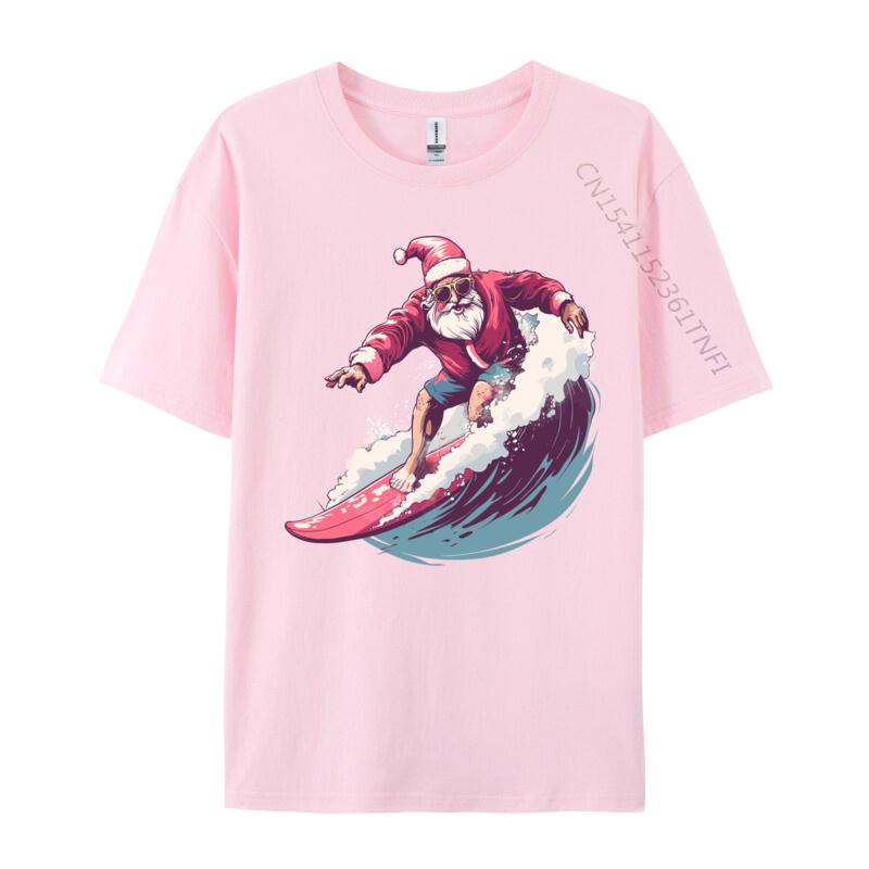 Christmas Surfing Santa Surfboarder Surf Lover Xmas Pajama Cotton Men Hockey Player Heartbeat Ice Hockey T-Shirt T Shirt