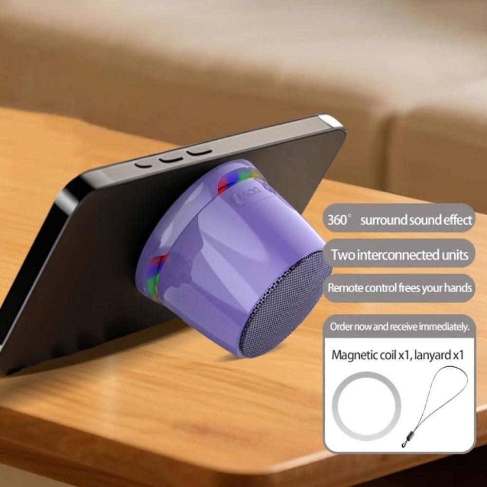 Tiefer Bass Magnetischer Mini-Lautsprecher Anti-Verloren Tragbare Soundbox RGB-Lichtlautsprecher Telefonständer