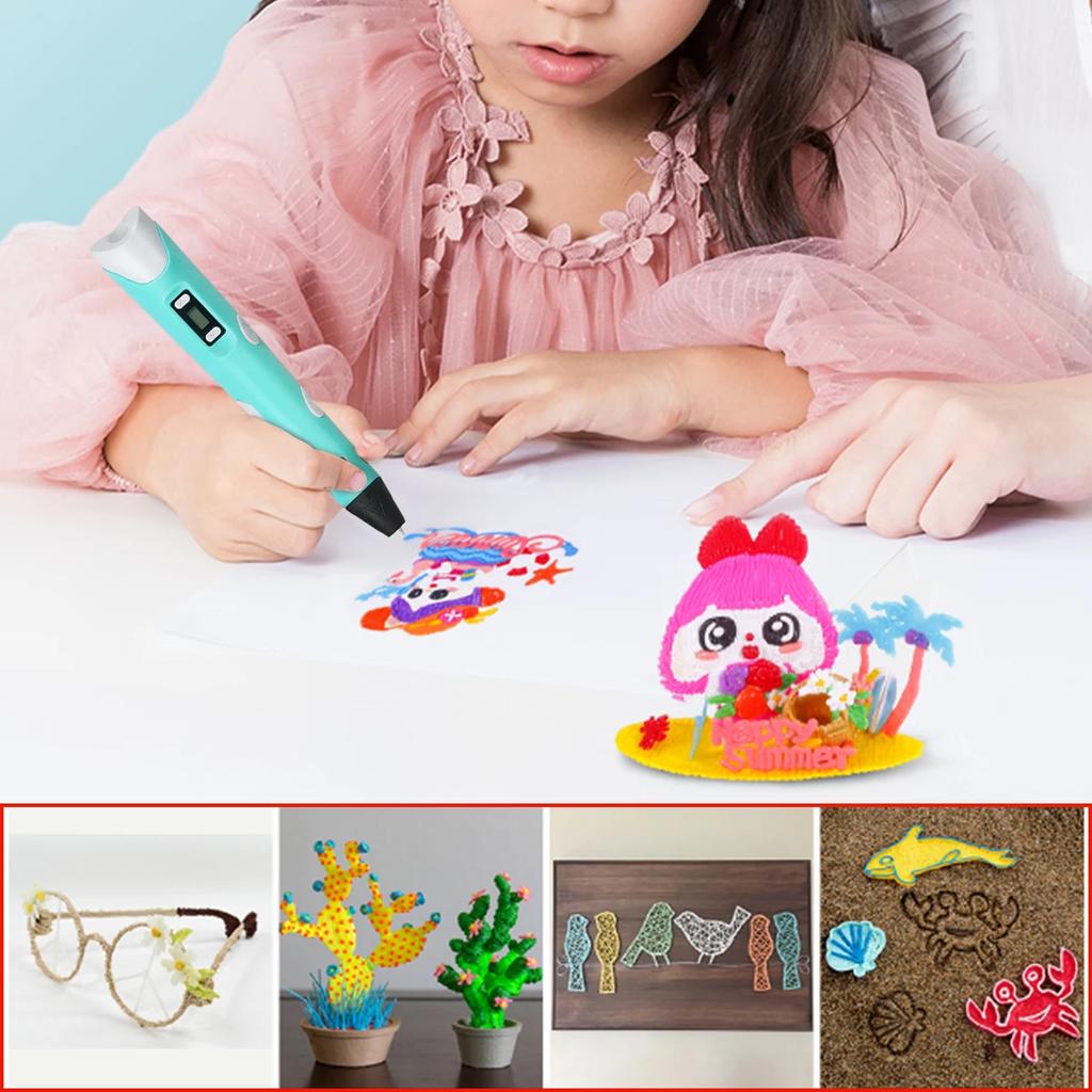 3D Pen Adjustable Spinning Speed For Children 3D Drawing Printing Pens with LCD Screen PLA 1.75mm Filament Toys For Kid DIY Gift