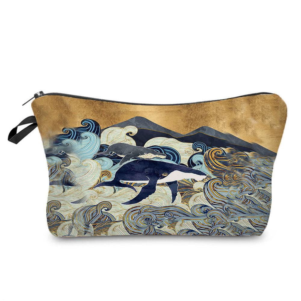 Женская косметичка с принтом рыбок Органайзер для туалетных принадлежностей Дорожный чехол для хранения 6373 KTB