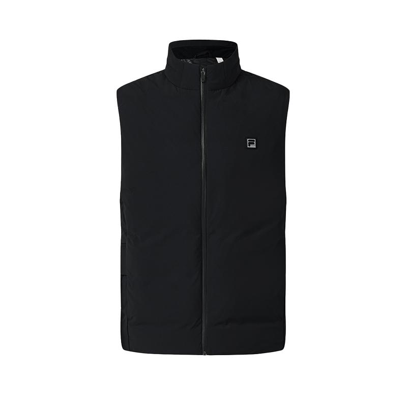 Fila Серия Гольф Классический Универсальный Легкий Теплый Удобный Жилет Пуховик с Воротником-стойкой Мужской жилет A11M545925FBK XXXL