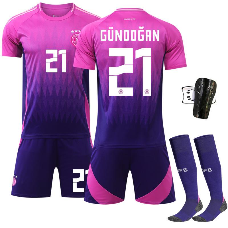 Germany Away Football Jersey Number Crosskimich Purple European Cup Jersey Custom Short-sleeved Jersey