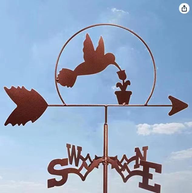 Wetterfahnen-Ornament aus Edelstahl für den Außenhof