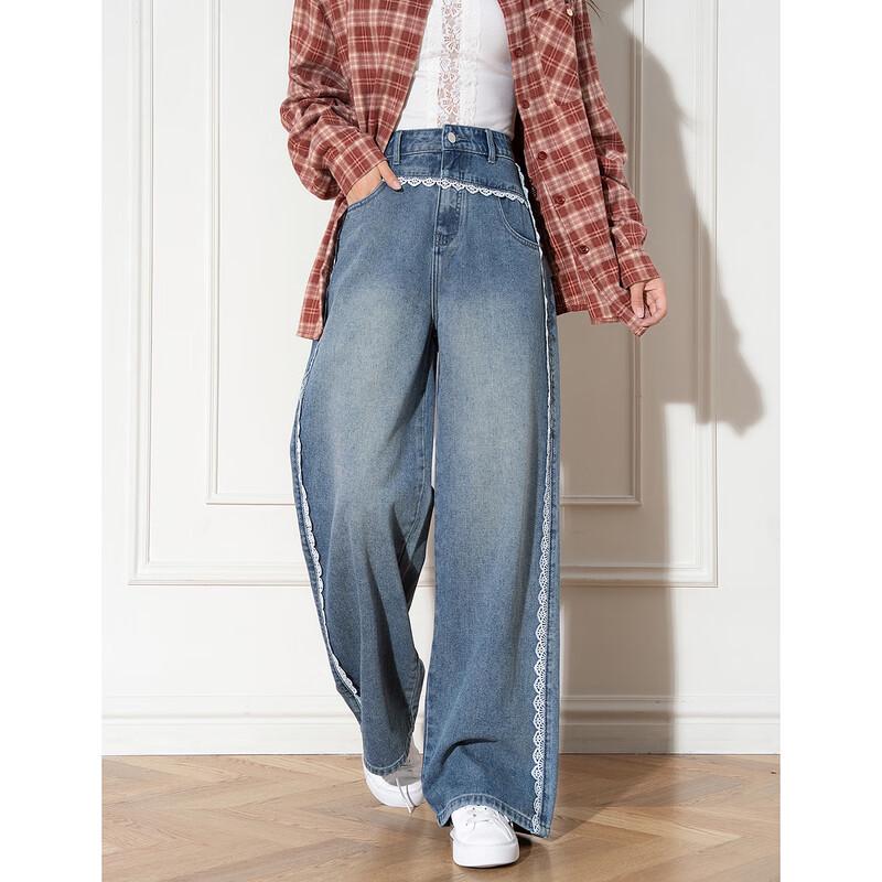 TonLion Women's Autumn/Winter Loose Fit Denim Jeans