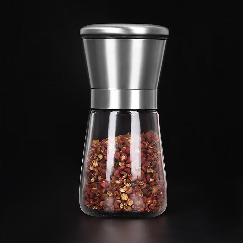 Baijie Manuell Pepparkvarnset i Rostfritt Stål & Glas