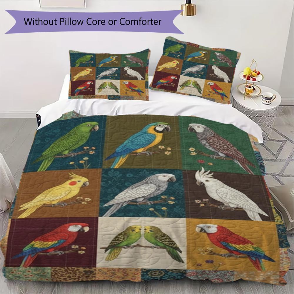 

Retro Patchwork Bird Pattern Bedding uilt Set uilt Cover Pillowcase Home Decoration Birthday Gift (1 * duvet cover + 2 * pillowcase without core)62 135x200cm