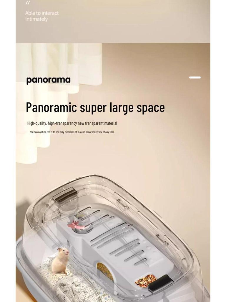 Golden Bear Luxus Acryl Hamster Villa - Extra Großer Anfängerkäfig