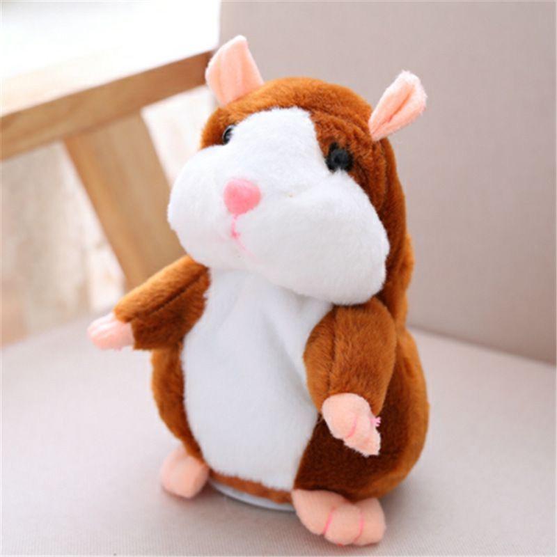 Hamster Falante Fofo Bichinho de Pelúcia Brinquedo Infantil Gravação de Som | 15/18cm